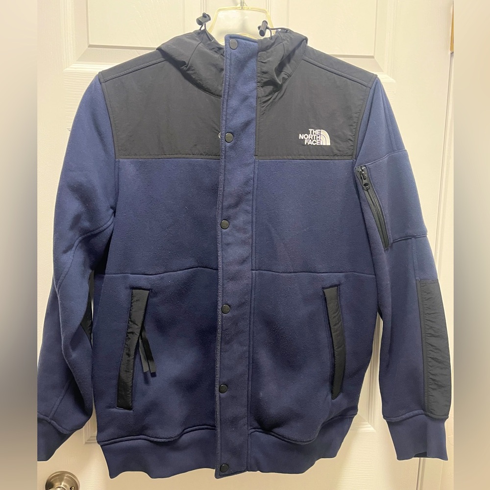 Men’s Large Navy The North Face Hooded Fleece Jacket
